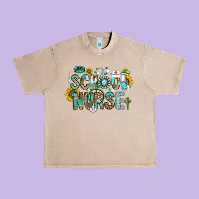 School Nurse Urban Heavy Tee Designed By Cowhidedigitalart