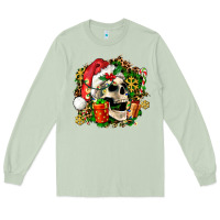 Matcha christmas skull and gift Long Sleeve Tee - AdoDesignShop
