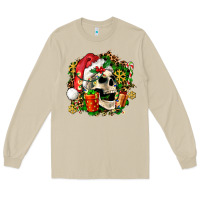 Mushroom christmas skull and gift Long Sleeve Tee - AdoDesignShop