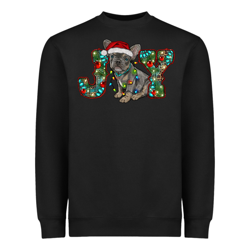 French Bulldog Christmas Joy Heavyweight Sweatshirt by RanaPortraitStore | Teevron