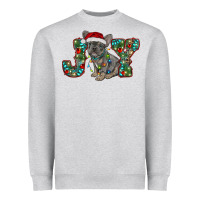 Heather Grey french bulldog christmas joy Heavyweight Sweatshirt - RanaPortraitStore