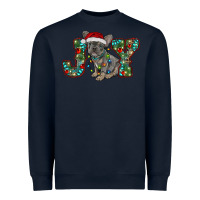 Navy french bulldog christmas joy Heavyweight Sweatshirt - RanaPortraitStore