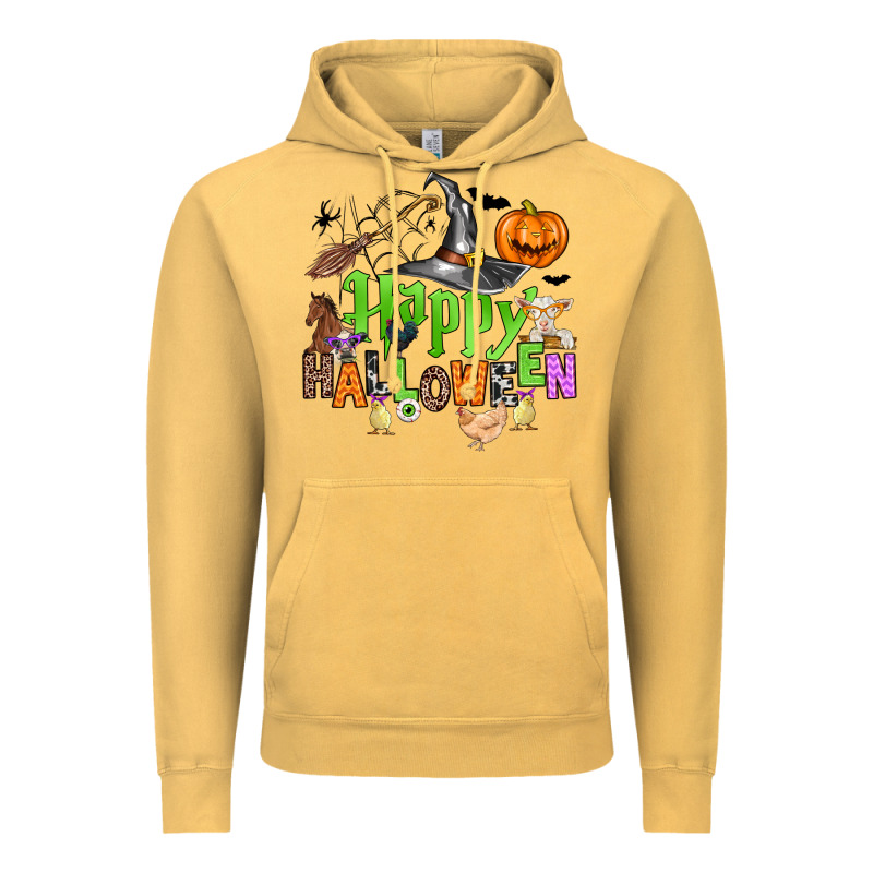 Happy Halloween Farm Animals Vintage Hoodie by Zillion Design Studio | Teevron