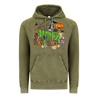Vintage Olive happy halloween farm animals Vintage Hoodie - Zillion Design Studio