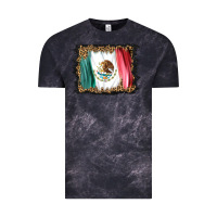 Cloud Black distressed mexico flag Vintage Tee - BarkalooDesign
