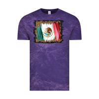 Cloud Purple distressed mexico flag Vintage Tee - BarkalooDesign