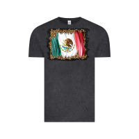 Vintage Black distressed mexico flag Vintage Tee - BarkalooDesign
