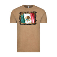 Vintage Coffee distressed mexico flag Vintage Tee - BarkalooDesign
