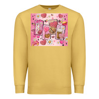 Antique Gold cafecito y chisme valentine's day Premium Sweatshirt - MaliasSmallBusiness
