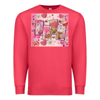 Cardinal cafecito y chisme valentine's day Premium Sweatshirt - MaliasSmallBusiness