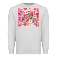 Dove Grey cafecito y chisme valentine's day Premium Sweatshirt - MaliasSmallBusiness