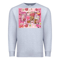 Heather Grey cafecito y chisme valentine's day Premium Sweatshirt - MaliasSmallBusiness