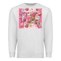 Oatmeal Heather cafecito y chisme valentine's day Premium Sweatshirt - MaliasSmallBusiness
