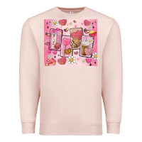 Pale Pink cafecito y chisme valentine's day Premium Sweatshirt - MaliasSmallBusiness