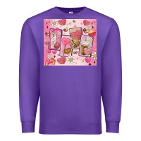 Purple cafecito y chisme valentine's day Premium Sweatshirt - MaliasSmallBusiness