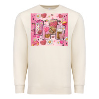 Sandshell cafecito y chisme valentine's day Premium Sweatshirt - MaliasSmallBusiness