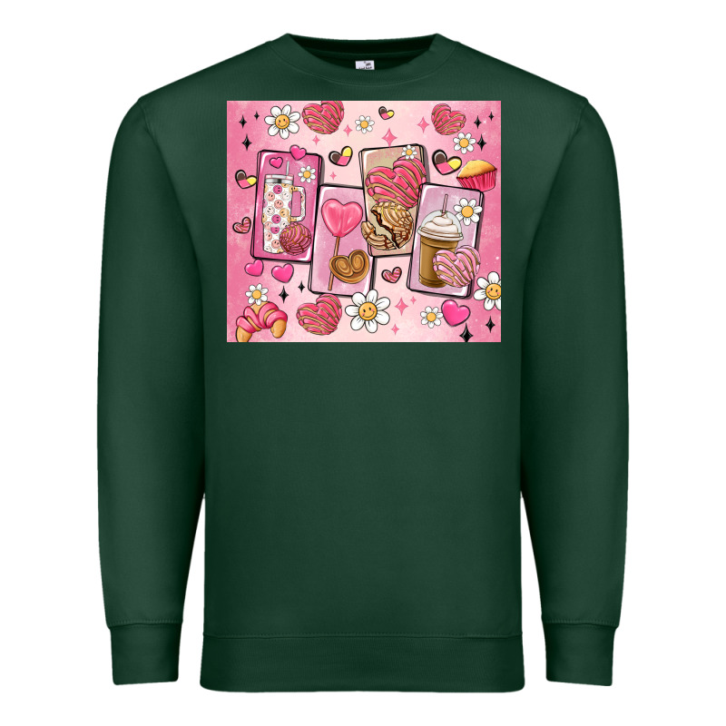 Cafecito Y Chisme Valentine's Day Premium Sweatshirt by MaliasSmallBusiness | Teevron