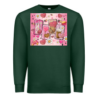 Sports Green cafecito y chisme valentine's day Premium Sweatshirt - MaliasSmallBusiness