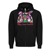 Black happy easter gnomies rainbow Zipper Hoodie - Artiststas