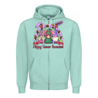 Seafoam happy easter gnomies rainbow Zipper Hoodie - Artiststas