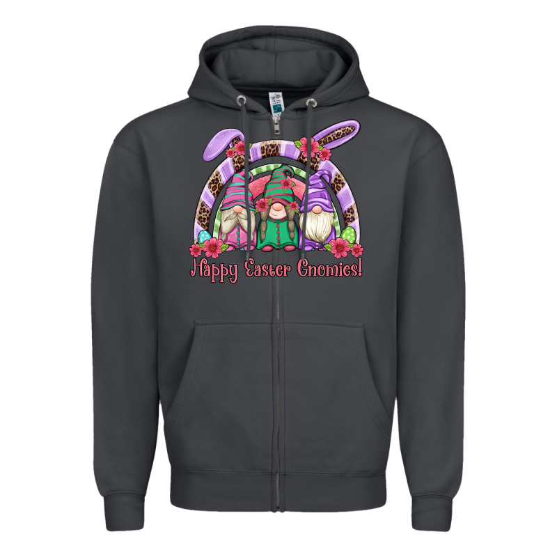 Happy Easter Gnomies Rainbow Zipper Hoodie by Artiststas | Teevron