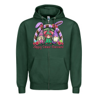 Sports Green happy easter gnomies rainbow Zipper Hoodie - Artiststas