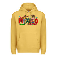 Antique Gold colorful mexico collage Premium Hoodie - LillyAllenDesigns