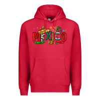 Cardinal colorful mexico collage Premium Hoodie - LillyAllenDesigns