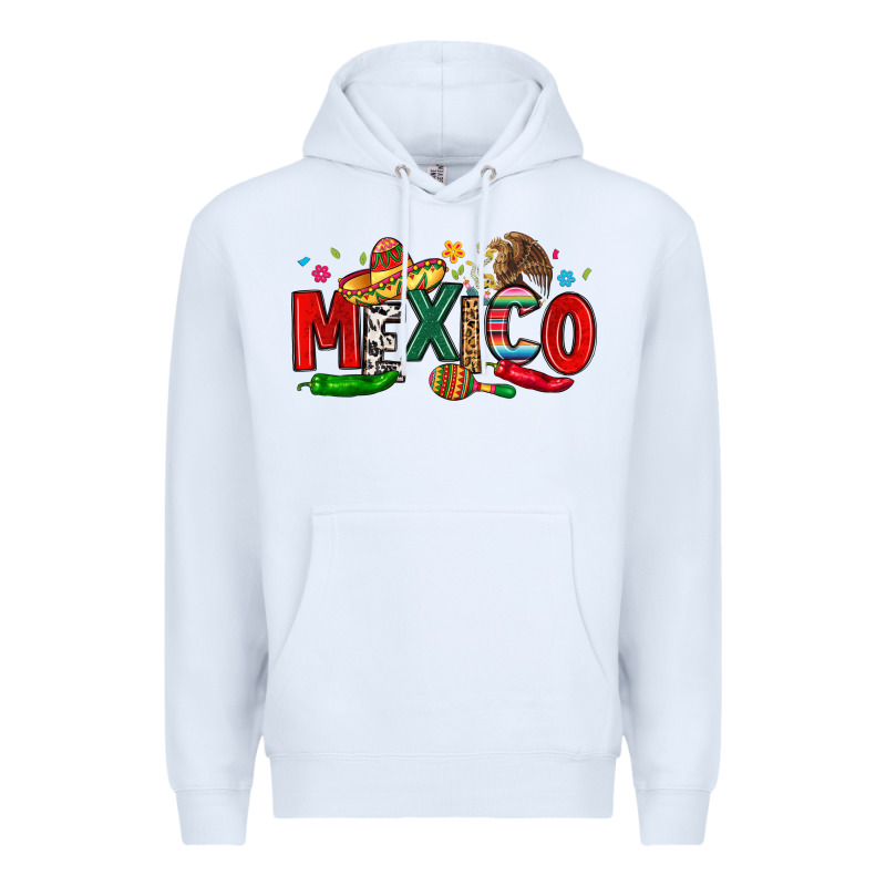 Colorful Mexico Collage Premium Hoodie by LillyAllenDesigns | Teevron