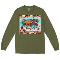 Army Green camp life Long Sleeve Tee - JahusDesignShop