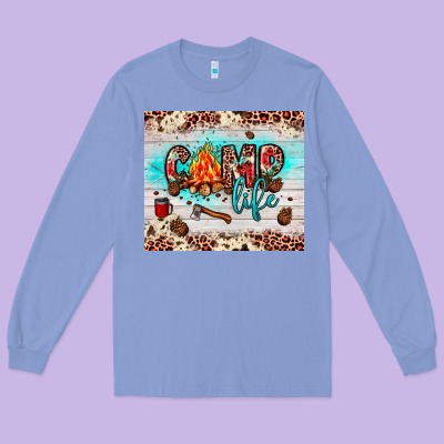 Camp Life Long Sleeve Tee Designed By Jahusdesignshop