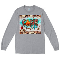 Heather Grey camp life Long Sleeve Tee - JahusDesignShop