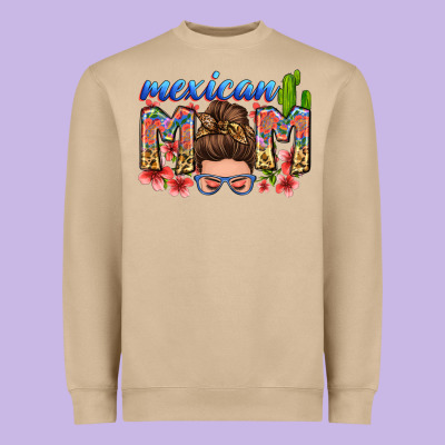 Mexican Mom Heavyweight Sweatshirt Designed By Zillion Design Studio