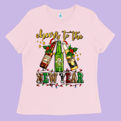 Cheers To The New Year With Beers Ladies Tee Designed By Adodesignshop