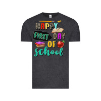 Vintage Black happy first day of school Vintage Tee - Zillion Design Studio