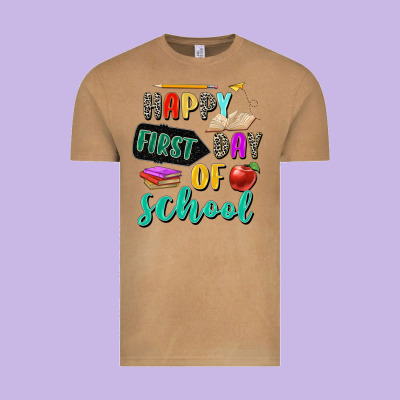 Happy First Day Of School Vintage Tee Designed By Zillion Design Studio
