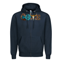 Navy western love Zipper Hoodie - AdoDesignShop