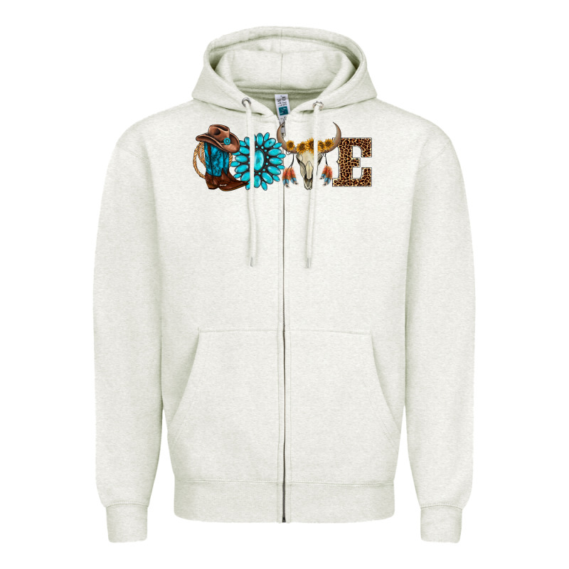 Western Love Zipper Hoodie by AdoDesignShop | Teevron