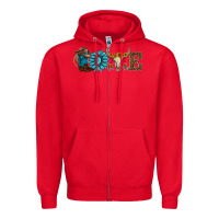 Red western love Zipper Hoodie - AdoDesignShop