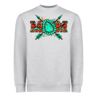 Heather Grey aztec mom Heavyweight Sweatshirt - Zillion Design Studio
