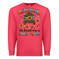 Cardinal motherhood the perfect mix of chaos and love Premium Sweatshirt - MaliasSmallBusiness