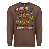 Chestnut motherhood the perfect mix of chaos and love Premium Sweatshirt - MaliasSmallBusiness