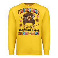 Lemon motherhood the perfect mix of chaos and love Premium Sweatshirt - MaliasSmallBusiness