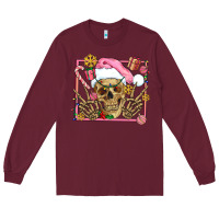 Pink Christmas Skeleton Long Sleeve Tee | Teevron