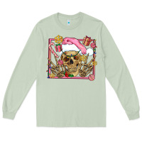 Matcha pink christmas skeleton Long Sleeve Tee - AdoDesignShop