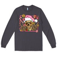Smoke pink christmas skeleton Long Sleeve Tee - AdoDesignShop