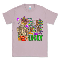 Lilac mardi gras dead inside but lucky  with skeleton Classic Tee - AdoDesignShop