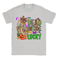 Moon Dust mardi gras dead inside but lucky  with skeleton Classic Tee - AdoDesignShop