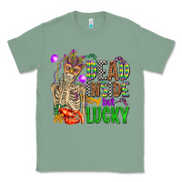 Sage mardi gras dead inside but lucky  with skeleton Classic Tee - AdoDesignShop