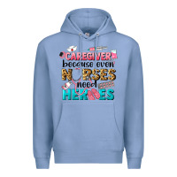 Colony Blue caregiver because nurses need heroes Premium Hoodie - LillyAllenDesigns